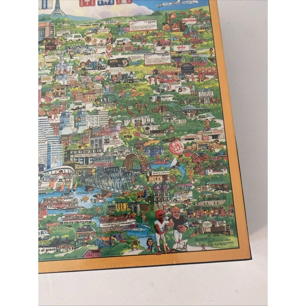 City Of Cincinnati Ohio, USA 1988 Jigsaw Puzzle by Buffalo Games 504 Pieces-NEW